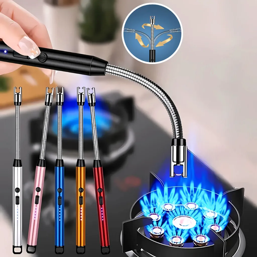 Rechargeable electric plasma lighter with 6-month warranty for multipurpose use – candles, grill, and BBQ | 6 months replacement Warranty
