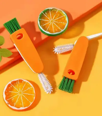 Mini 3-in-1 cleaning brush set for bottles and lids - obeepo.in