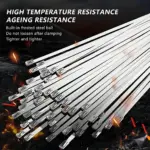 StainlessPro stainless steel self-locking cable ties for solar and industrial use - Obeepo.in
