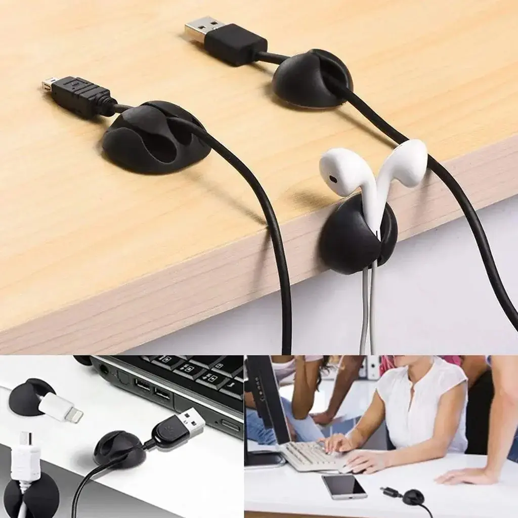Multi-purpose cable clips for desk wire organization - obeepo.in