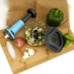 2-in-1 push chopper with stainless steel blades and 800ml bowl - obeepo.in