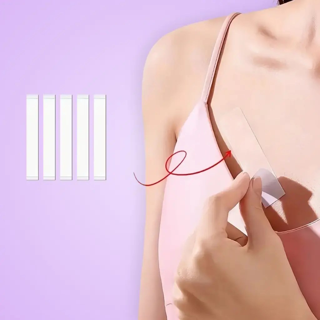 Double-sided bra tape for women – invisible, waterproof, and perfect for securing clothes - obeepo.in