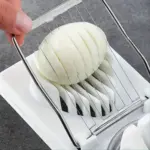2-in-1 Stainless Steel Egg Slicer for Hard-Boiled Eggs - obeepo.in