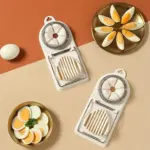 2-in-1 Stainless Steel Egg Slicer for Hard-Boiled Eggs - obeepo.in