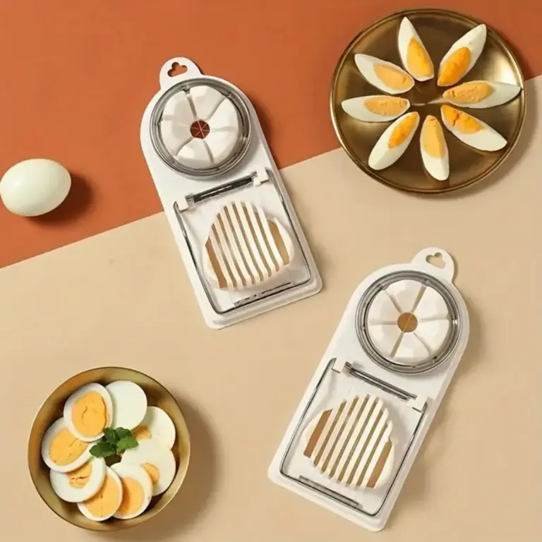 2-in-1 Stainless Steel Egg Slicer for Hard-Boiled Eggs - obeepo.in