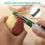 2-in-1 ceramic fruit knife with sawtooth peeler for apples and potatoes - obeepo.in