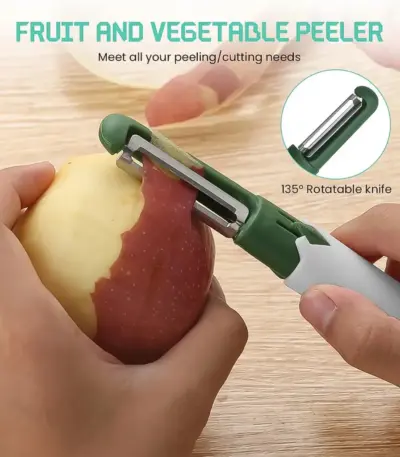 2-in-1 ceramic fruit knife with sawtooth peeler for apples and potatoes - obeepo.in