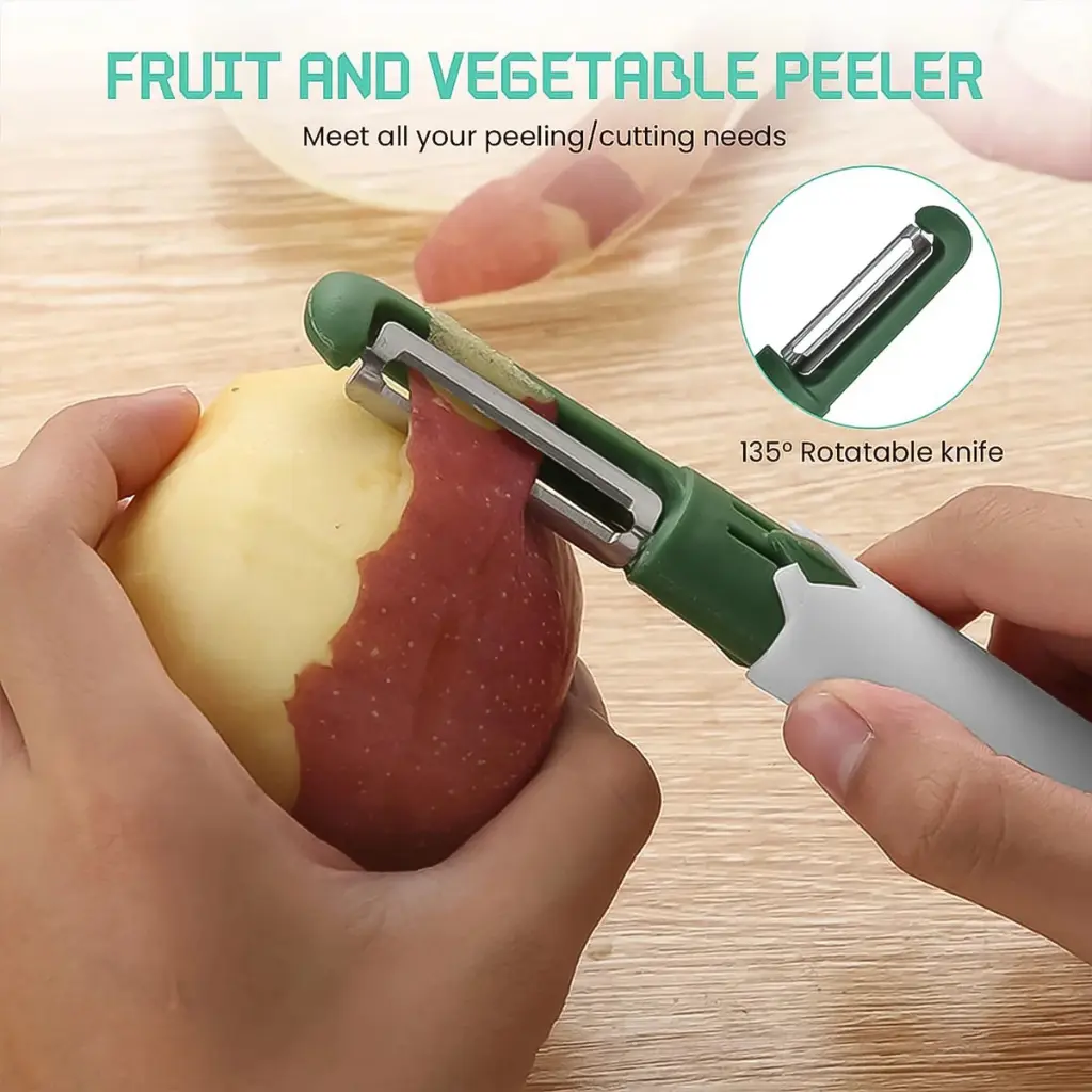 2-in-1 ceramic fruit knife with sawtooth peeler for apples and potatoes - obeepo.in
