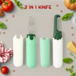 2-in-1 ceramic fruit knife with sawtooth peeler for apples and potatoes - obeepo.in