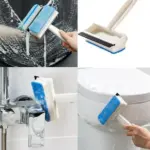 Dual-Sided Glass Wiper and Cleaning Brush for Windows and Tiles - obeepo.in