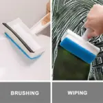 Dual-Sided Glass Wiper and Cleaning Brush for Windows and Tiles - obeepo.in