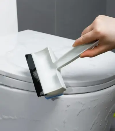 Dual-Sided Glass Wiper and Cleaning Brush for Windows and Tiles - obeepo.in