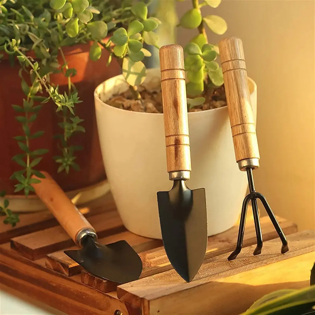 3-Piece Mini Gardening Tool Set with Ergonomic Handles - obeepo.in