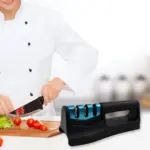 3-Step Compact Knife Sharpener for Kitchen and Pocket Knives - obeepo.in