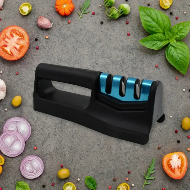 3-Step Compact Knife Sharpener for Kitchen and Pocket Knives - obeepo.in