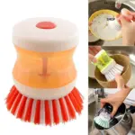 Cleaning Brush with Built-In Liquid Soap Dispenser for Pots and Dishes - obeepo.in