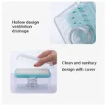 2-in-1 portable soap dish with roller and drainage design - obeepo.in