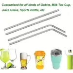 Reusable stainless steel straws with a cleaning brush - obeepo.in