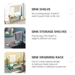 Telescopic 2-in-1 Kitchen Sink Storage Rack Holder for organized cleaning supplies - obeepo.in