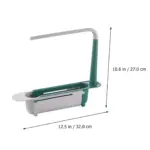 Telescopic 2-in-1 Kitchen Sink Storage Rack Holder for organized cleaning supplies - obeepo.in