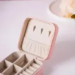 Cute little PU Leather Travel Jewelry Box for rings, necklaces, and makeup accessories - obeepo.in