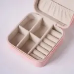 Cute little PU Leather Travel Jewelry Box for rings, necklaces, and makeup accessories - obeepo.in