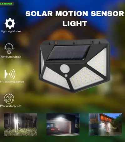 RaySense™ Solar Motion Sensor LED Light – Waterproof, Motion-Activated Outdoor Lighting