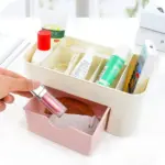 Stylish Multipurpose Plastic Cutlery & Makeup Storage Box with Handle – For Home & Beauty Parlours