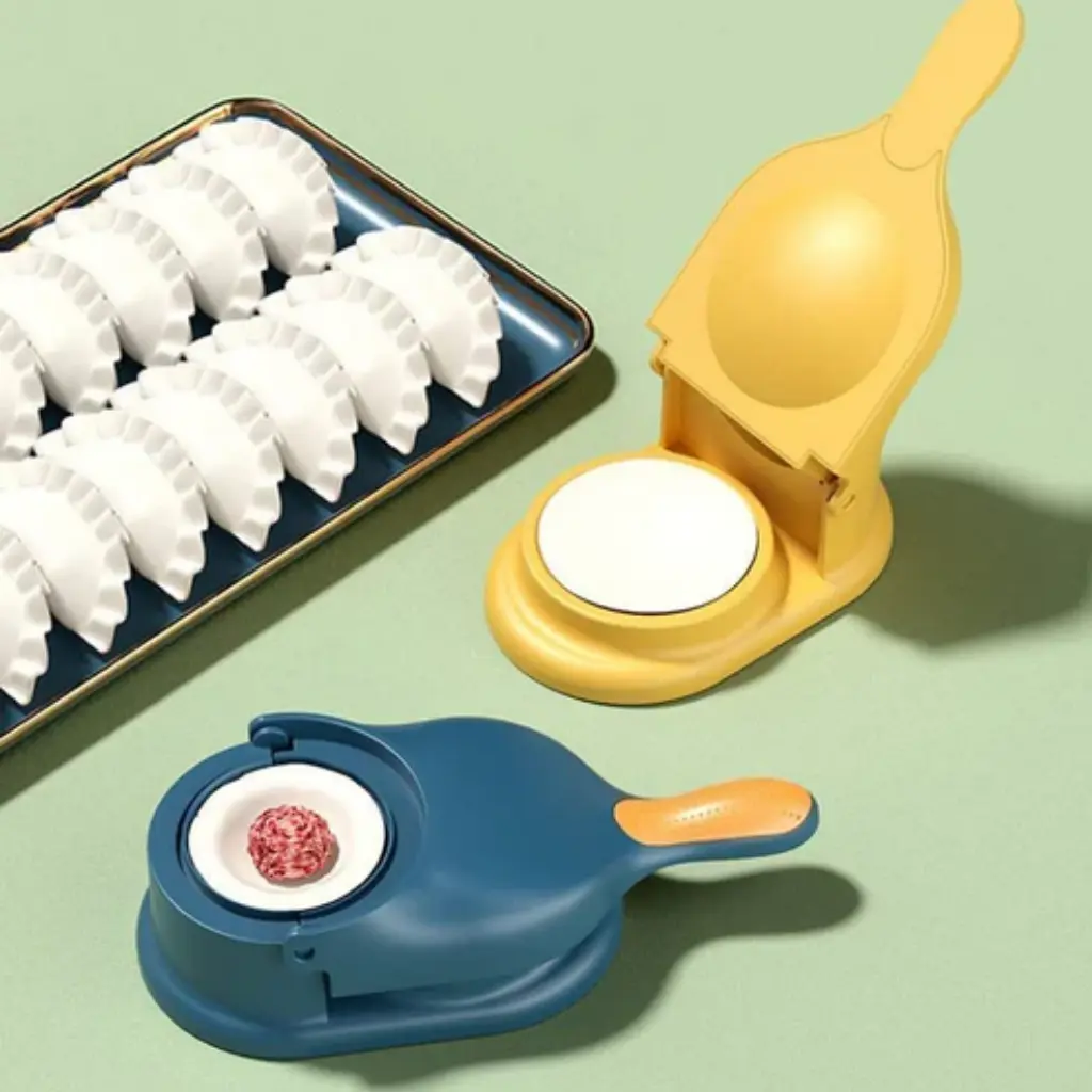 Yellow and blue Press mold for Dumpling & Gujiya making.